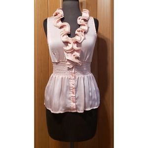 BCX size medium pink sleeveless blouse